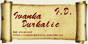 Ivanka Durkalić vizit kartica
